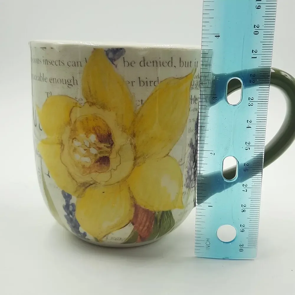 Susan Winget for CRACKER BARREL Mug Coffee Mug w/ Yellow Daffodil